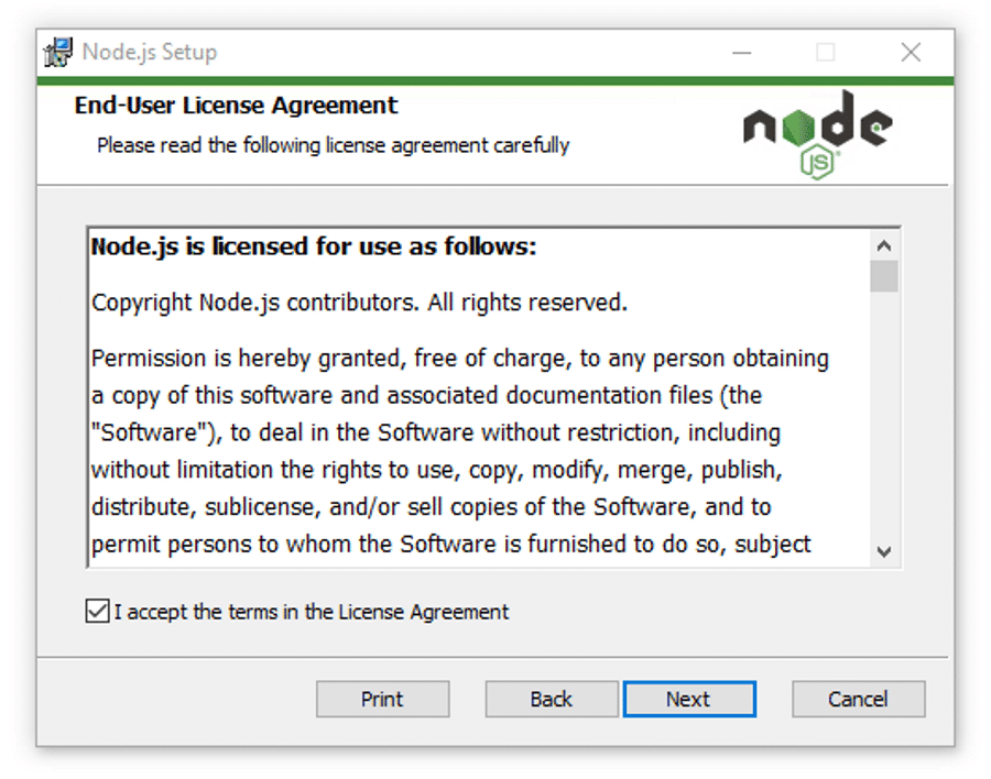 Accept License Agreement